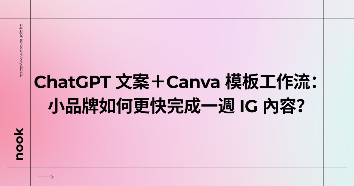 ChatGPT 文案＋Canva 模板工作流：小品牌如何更快完成一週 IG 內容？
