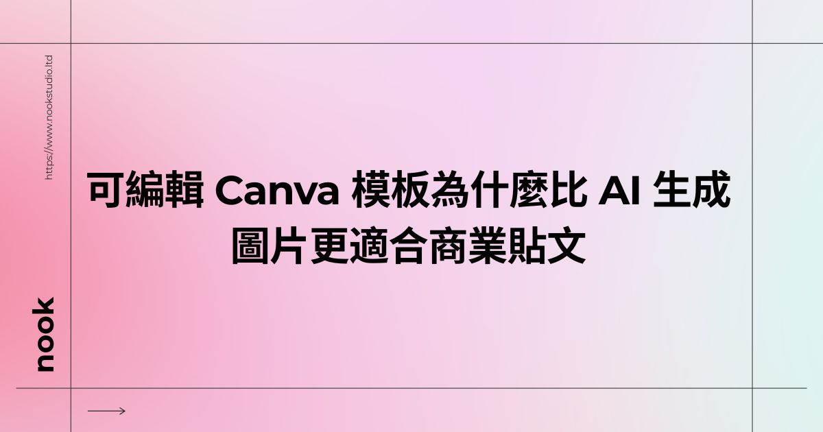 可編輯 Canva 模板為什麼比 AI 生成圖片更適合商業貼文？