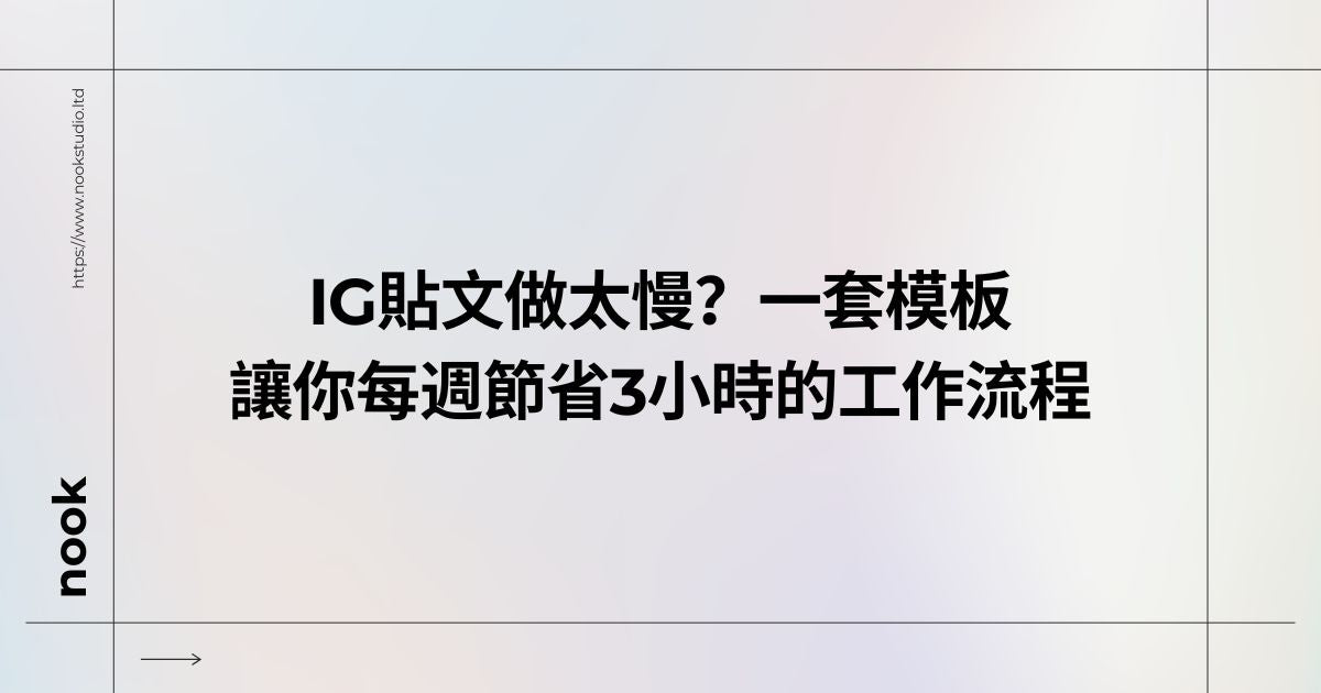 IG貼文做太慢？一套模板讓你每週節省3小時的工作流程
