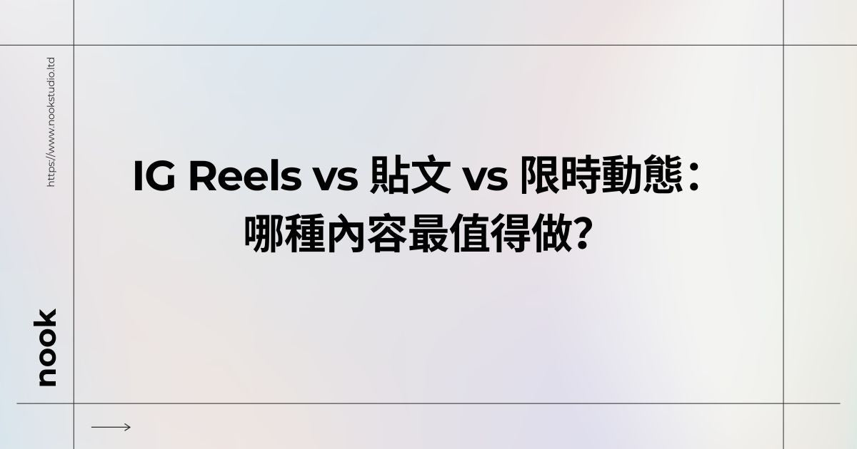 IG Reels vs 貼文 vs 限時動態：哪種內容最值得做？