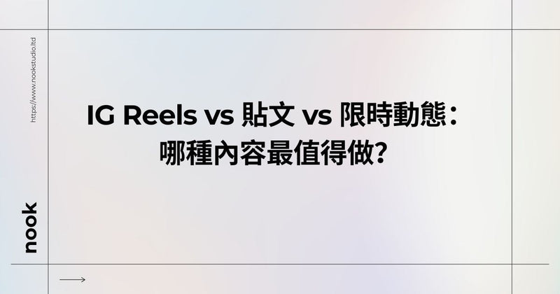 IG Reels vs 貼文 vs 限時動態：哪種內容最值得做？